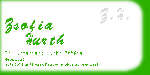 zsofia hurth business card