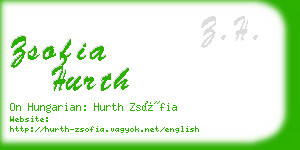 zsofia hurth business card